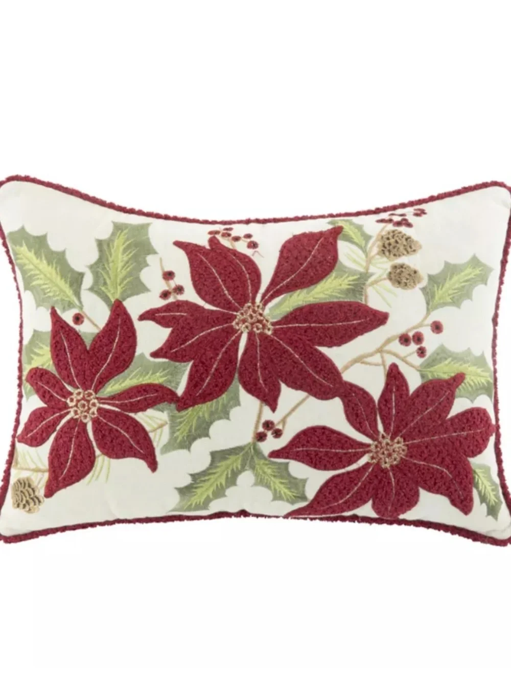 Lenox Vintage Pionsettia Pillow Covers Lot of 4 New With Tags Covers Only